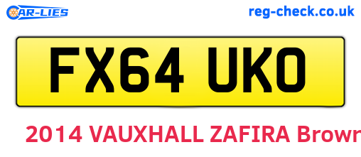 FX64UKO are the vehicle registration plates.