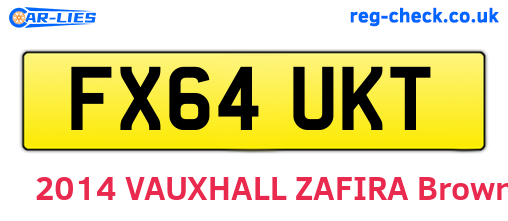 FX64UKT are the vehicle registration plates.