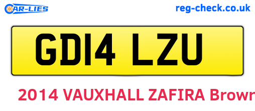 GD14LZU are the vehicle registration plates.