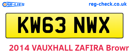 KW63NWX are the vehicle registration plates.