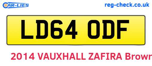 LD64ODF are the vehicle registration plates.