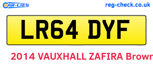 LR64DYF are the vehicle registration plates.