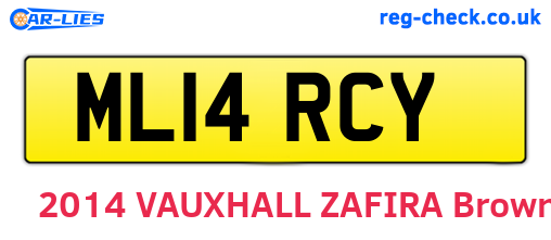 ML14RCY are the vehicle registration plates.
