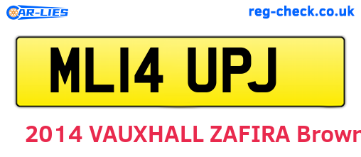 ML14UPJ are the vehicle registration plates.