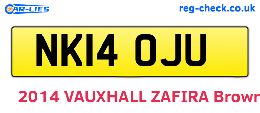 NK14OJU are the vehicle registration plates.
