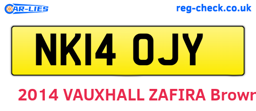 NK14OJY are the vehicle registration plates.