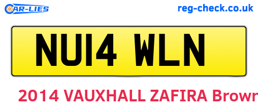 NU14WLN are the vehicle registration plates.