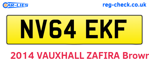 NV64EKF are the vehicle registration plates.