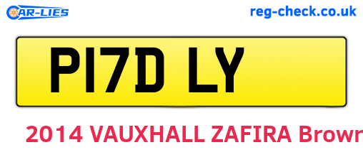 P17DLY are the vehicle registration plates.