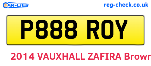 P888ROY are the vehicle registration plates.