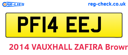 PF14EEJ are the vehicle registration plates.