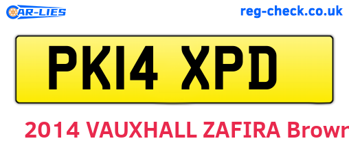 PK14XPD are the vehicle registration plates.