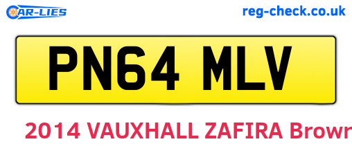 PN64MLV are the vehicle registration plates.