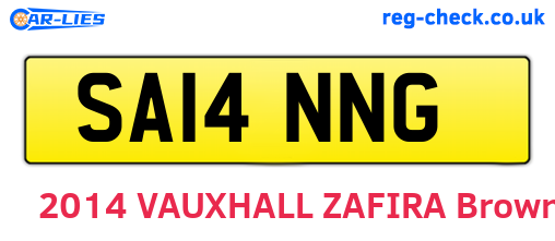 SA14NNG are the vehicle registration plates.