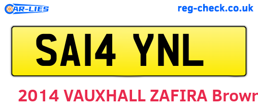 SA14YNL are the vehicle registration plates.