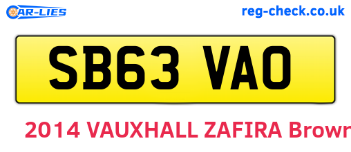 SB63VAO are the vehicle registration plates.