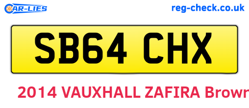 SB64CHX are the vehicle registration plates.