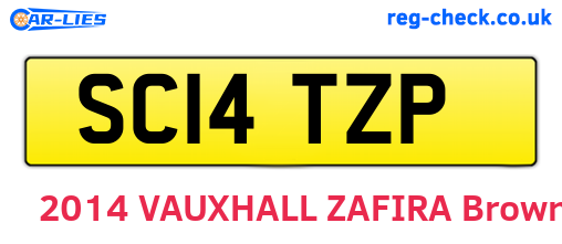 SC14TZP are the vehicle registration plates.
