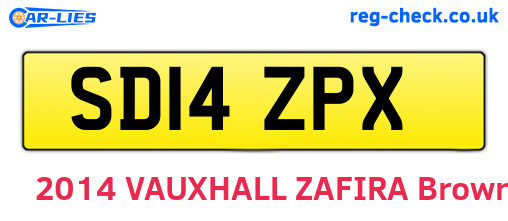 SD14ZPX are the vehicle registration plates.