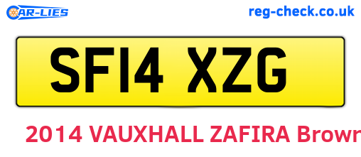 SF14XZG are the vehicle registration plates.