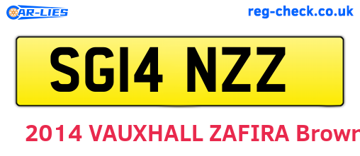 SG14NZZ are the vehicle registration plates.