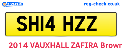SH14HZZ are the vehicle registration plates.