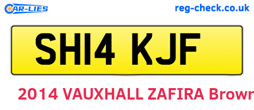SH14KJF are the vehicle registration plates.