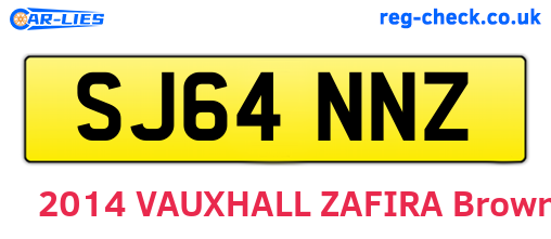 SJ64NNZ are the vehicle registration plates.