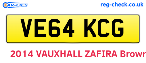 VE64KCG are the vehicle registration plates.
