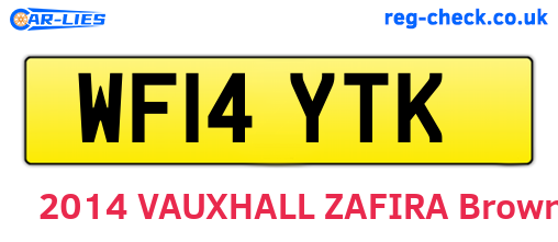 WF14YTK are the vehicle registration plates.