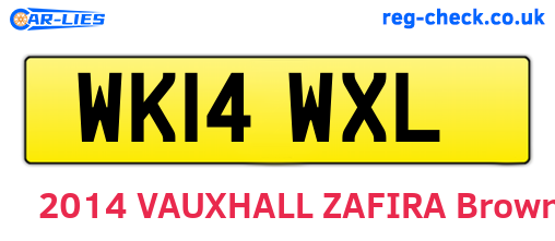 WK14WXL are the vehicle registration plates.