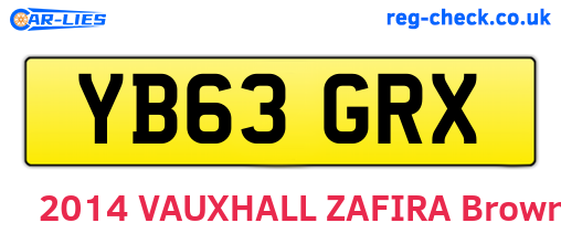 YB63GRX are the vehicle registration plates.