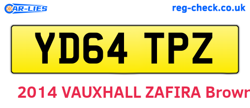 YD64TPZ are the vehicle registration plates.