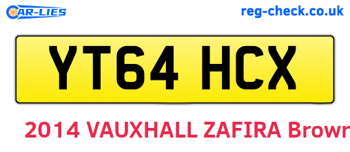 YT64HCX are the vehicle registration plates.
