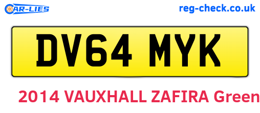 DV64MYK are the vehicle registration plates.