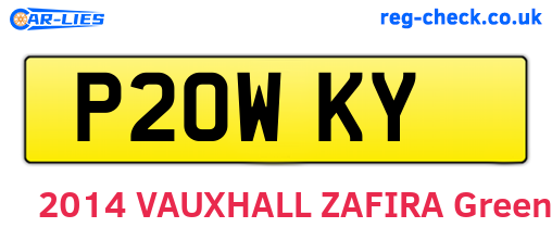 P20WKY are the vehicle registration plates.