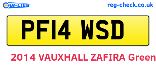 PF14WSD are the vehicle registration plates.