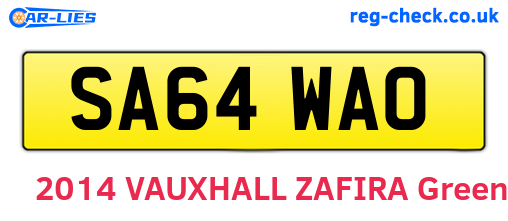 SA64WAO are the vehicle registration plates.