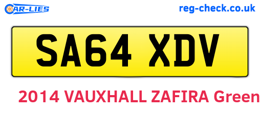 SA64XDV are the vehicle registration plates.