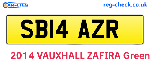 SB14AZR are the vehicle registration plates.