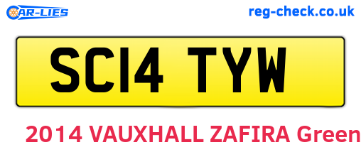 SC14TYW are the vehicle registration plates.
