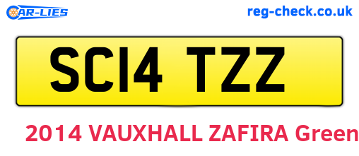SC14TZZ are the vehicle registration plates.