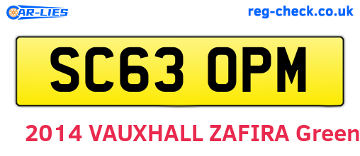 SC63OPM are the vehicle registration plates.