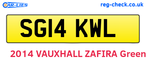 SG14KWL are the vehicle registration plates.