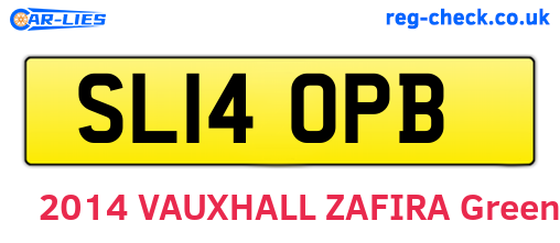 SL14OPB are the vehicle registration plates.