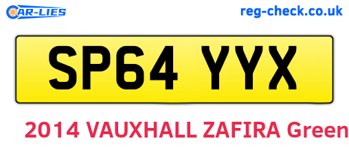 SP64YYX are the vehicle registration plates.