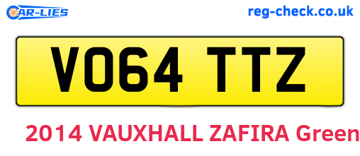 VO64TTZ are the vehicle registration plates.
