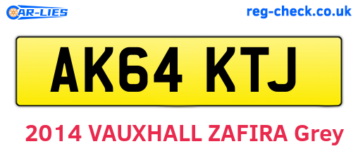AK64KTJ are the vehicle registration plates.
