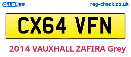 CX64VFN are the vehicle registration plates.