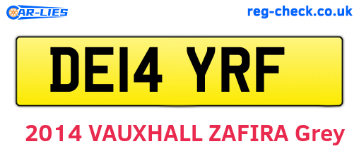 DE14YRF are the vehicle registration plates.